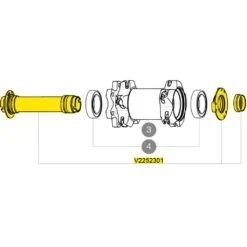 Mavic Front Wheel Axle Road Disc INT 9mm QR/12/15x100mm Thru Axle - V2252301