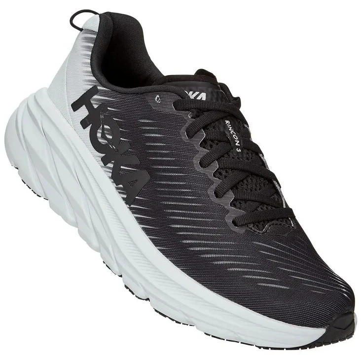 Hoka Rincon 3 Wide Women's Running Shoes - Black / White 1 Hoka Rincon 3 Wide Women's Running Shoes - Black / White