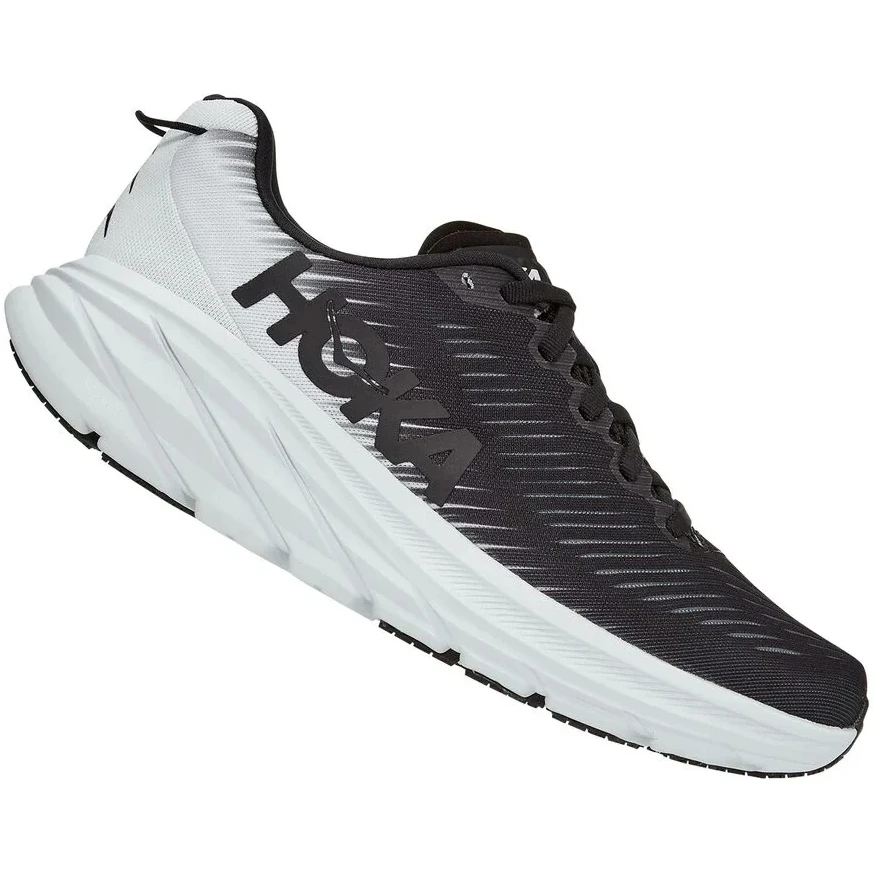 Hoka Rincon 3 Wide Women's Running Shoes - Black / White 2 Hoka Rincon 3 Wide Women's Running Shoes - Black / White - Image 2