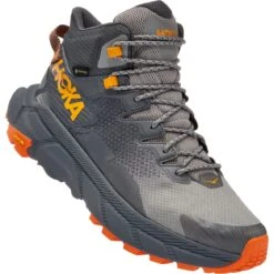 Hoka Trail Code GTX Hiking Shoes Men - Castlerock / Persimmon Orange
