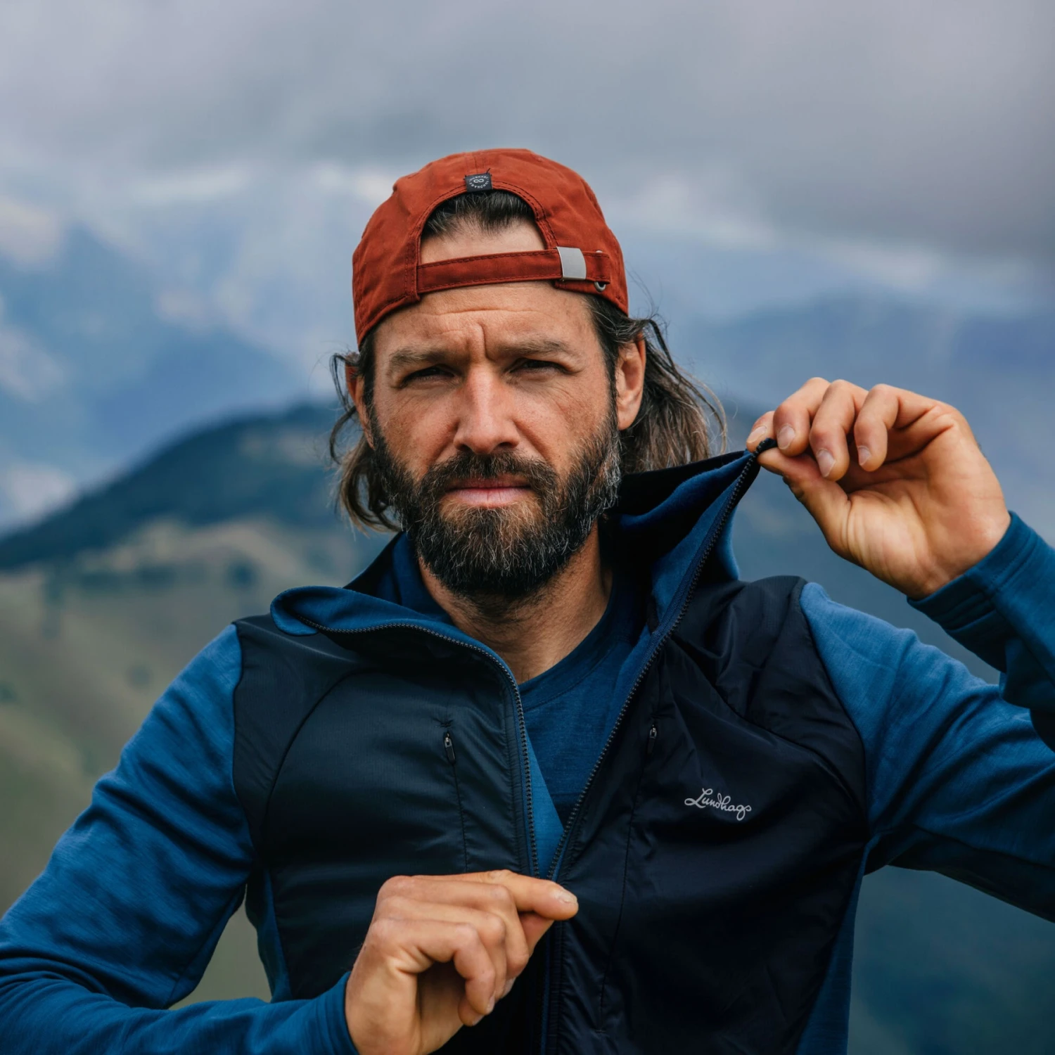 Lundhags Padje Merino Block Hoodie Jacket - Light Navy 480 3 Lundhags Padje Merino Block Hoodie Jacket - Light Navy 480 - Image 3