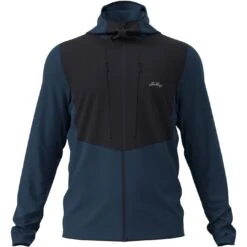 Lundhags Padje Merino Block Hoodie Jacket - Light Navy 480