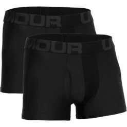 Under Armour UA Tech™ 3" Boxerjock® Men – 2-Pack - Black/Black